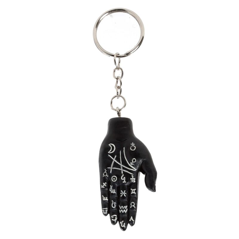 Porte-clés de paume de tarot de main de mantra