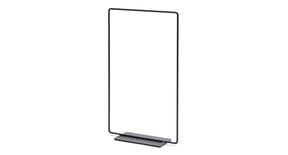 Metal rectangle on base 15x25cm black