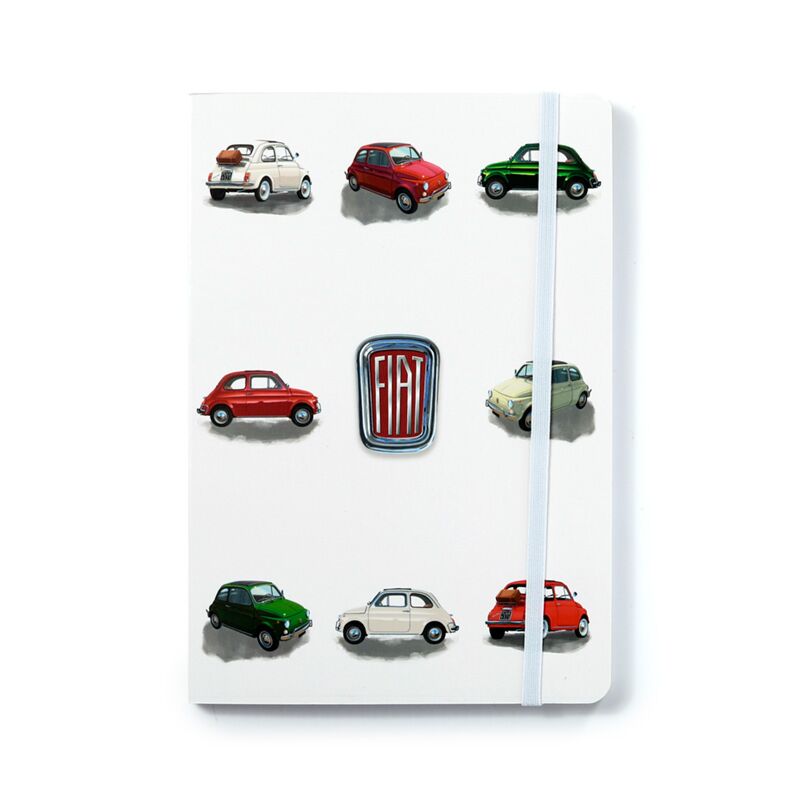 Carnet ligné a5 rétro recyclé Fiat 500
