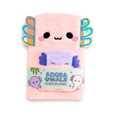 Pochette pour carnet en peluche Adoramals Maddie l'axolotl