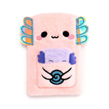 Pochette pour carnet en peluche Adoramals Maddie l'axolotl