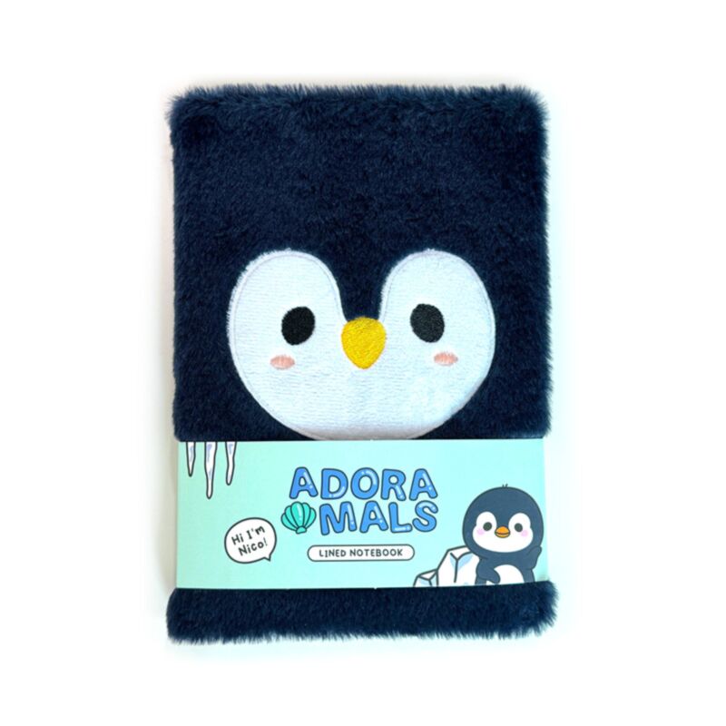 Carnet pelucheux pingouin Adoramals a5