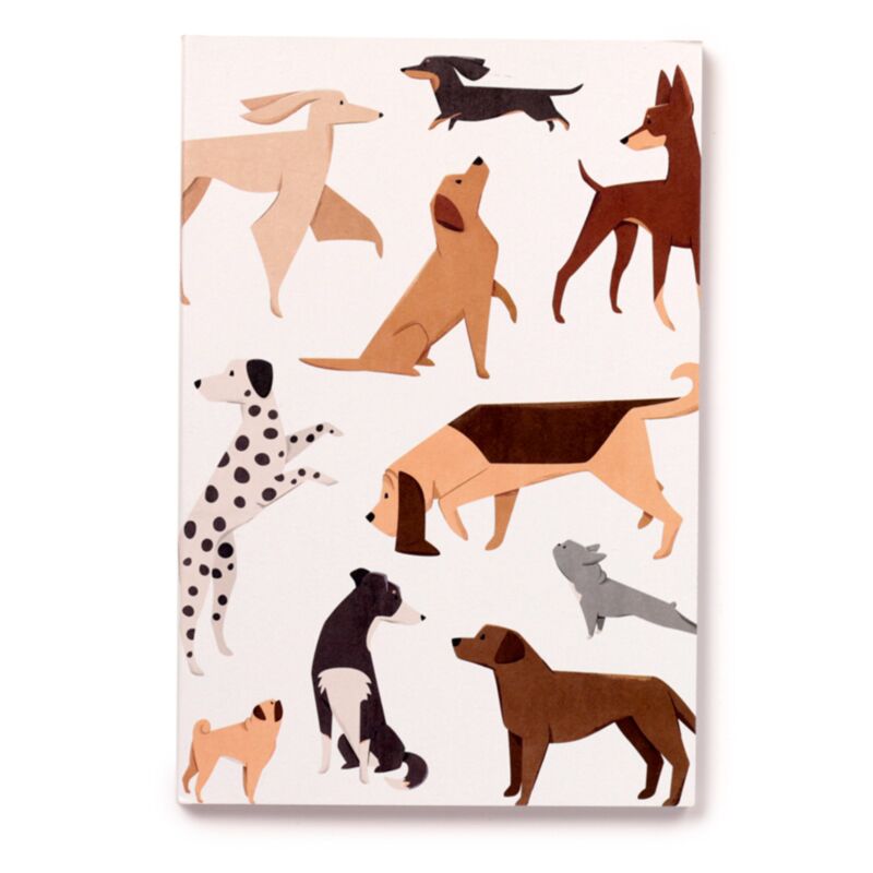 Carnet doublé a5 recyclé chien aboie