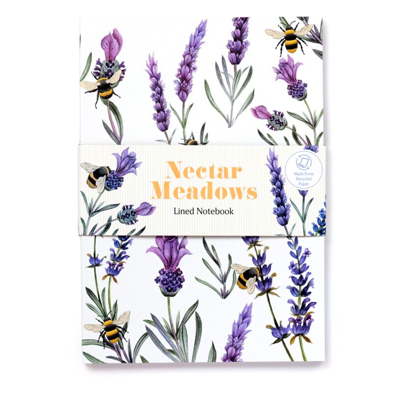 Prés de nectar dans un carnet ligné a5 recyclé