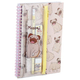 Mopps carlin spirale relié a5 cahier 6 pièces ensemble d'écriture