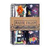 Ensemble d'écriture 6 pièces pour carnet à anneaux Marine Kingdom
