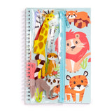 Ensemble d'écriture de 6 pièces pour carnet à anneaux Zooverse