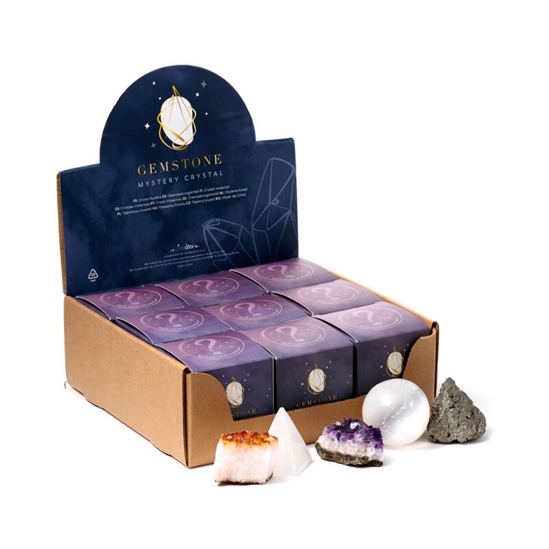 Coffret cadeau surprise en cristal mystère de pierres précieuses