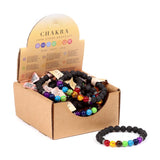 Bracelet de perles de pierre de lave Chakra