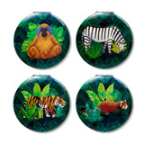 Miroir de maquillage compact animalier