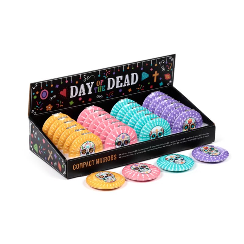 Miroir de maquillage compact Dia de los muertos