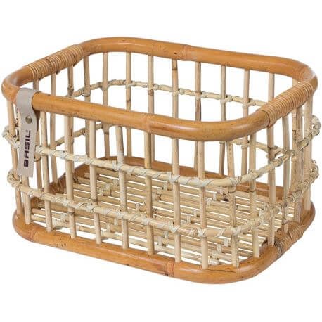 Basilic Very Life Rattan Bicycle Basket devant le brun naturel