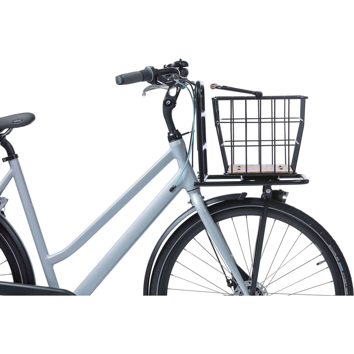 Basil panier à vélo nordland mik 23 litres 23 x 33 x 19 cm avant et/ou arrière noir marron