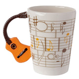 Ted Smith partition de musique guitare - tasse en céramique à poignée en forme