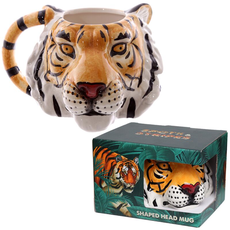 Mug en céramique en forme de tigre