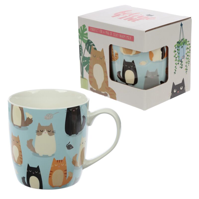 Mug en porcelaine chat fin félin
