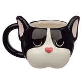 Mug en céramique en forme de bouledogue français