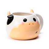 Mug en céramique en forme de vache noire et blanche