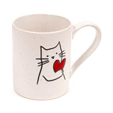 Mug en grès Chat avec coeur