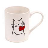 Mug en grès Chat avec coeur