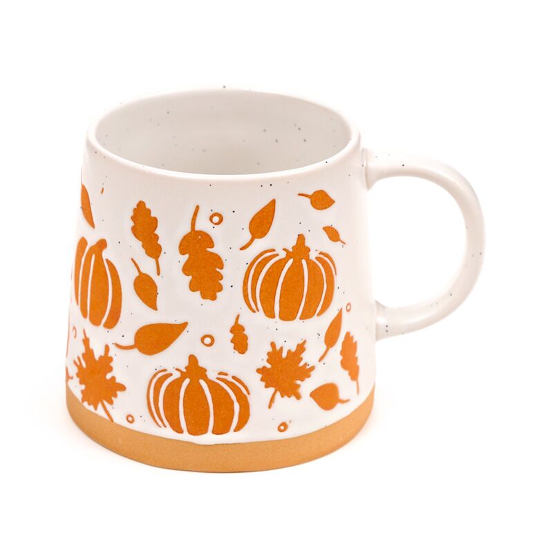 Mug en grès conique citrouille
