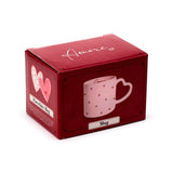 Mug en porcelaine avec anse en forme de cœur Amore