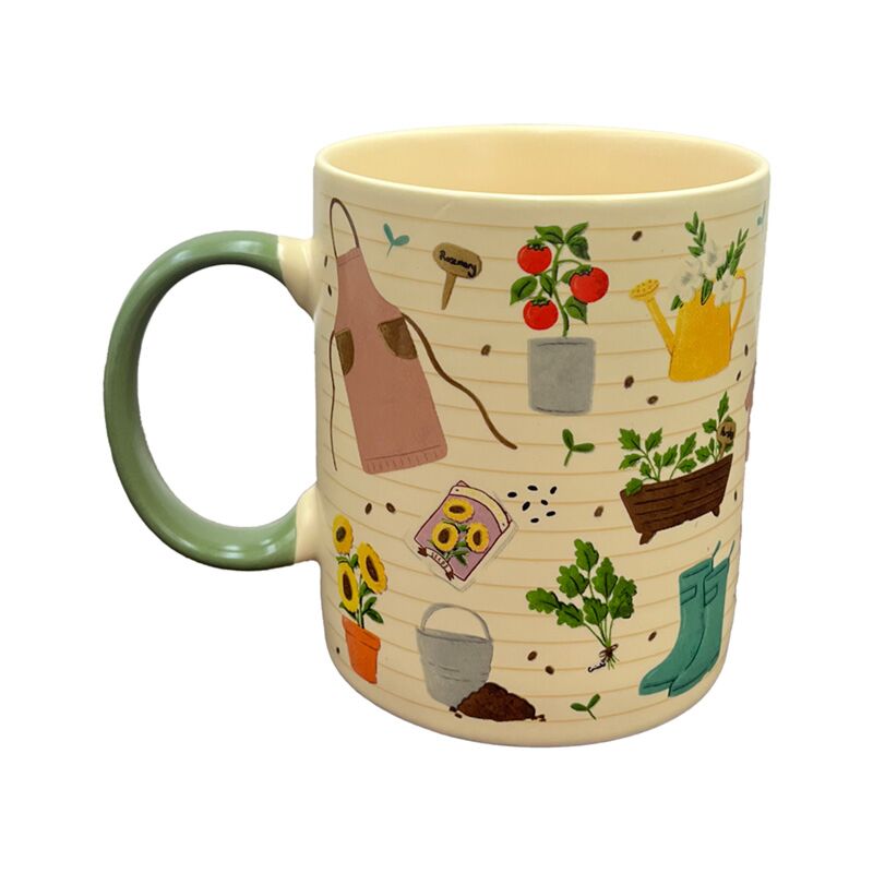 Mug en porcelaine Dans le jardin