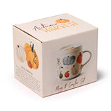 Tasse en porcelaine de récolte d'automne avec ensemble de couvercles de dessous de verre