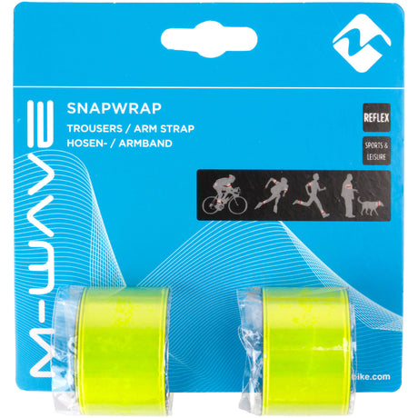 Réflecteur M-Wave Snapwrap bras et jambes jaune (2pcs)