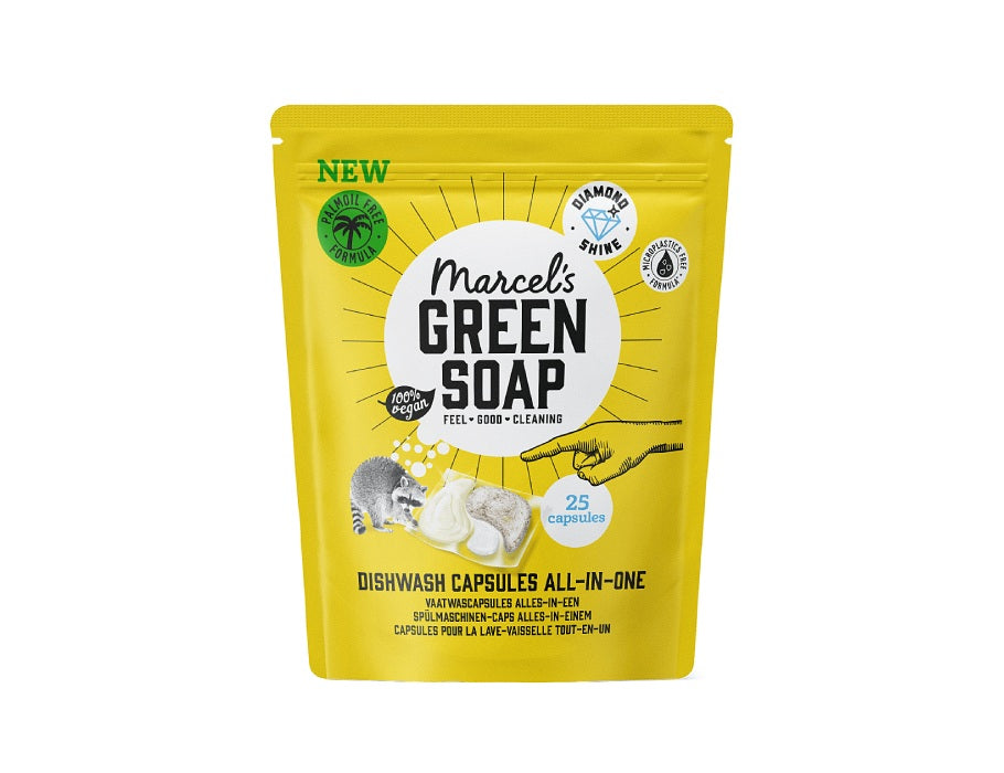 Fenêtre de lave-vaisselle de Marcel's Green Soap - Tous -in -a - 25 pièces