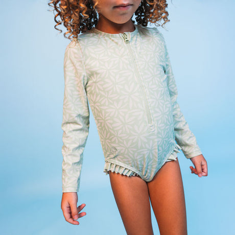 Matcha | maillot de bain UV fille vert à manches longues