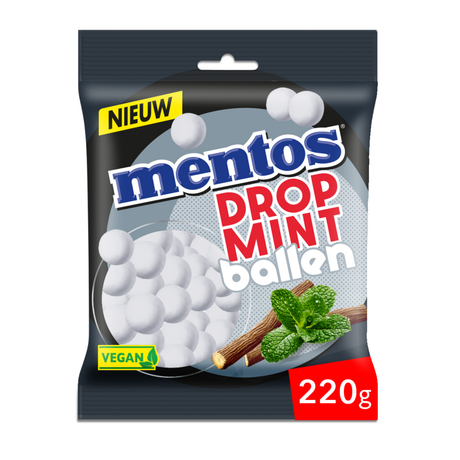 Sachet boules de menthe réglisse Mentos (12x 220gr)