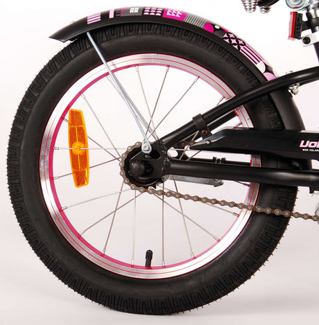 Volare Miracle Cruiser Children's Bicycle - Girls - 16 pouces - Matt Black - Collection Prime