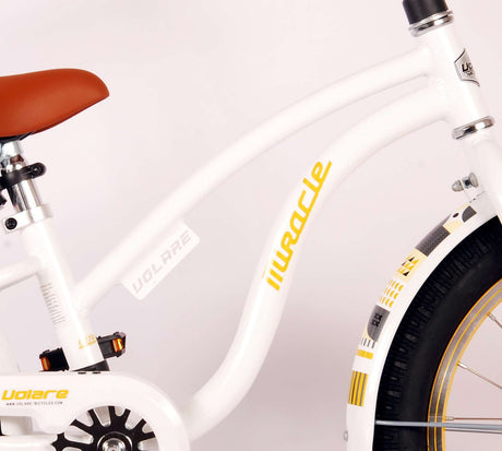 Volare Miracle Cruiser Children's Bicycle - Girls - 18 pouces - White - Collection Prime