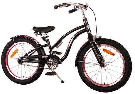 Volare Miracle Cruiser Children's Bicycle - Girls - 18 pouces - Matt Black - Collection Prime