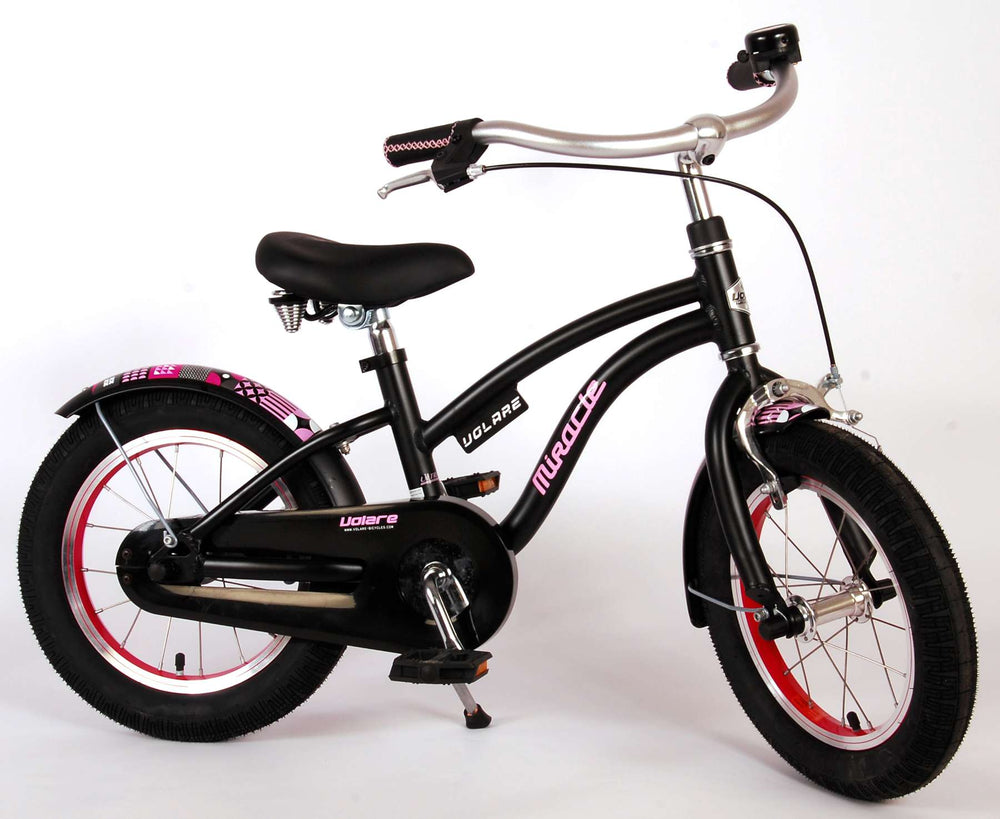 Volare Miracle Children's Bicycle - Girls - 14 pouces - Matt Black - Collection Prime