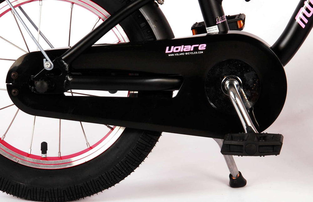 Volare Miracle Children's Bicycle - Girls - 14 pouces - Matt Black - Collection Prime