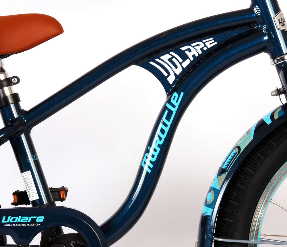 Volare Miracle Cruiser Children's Bike Boys 18 pouces Matt Blue Prime Collection