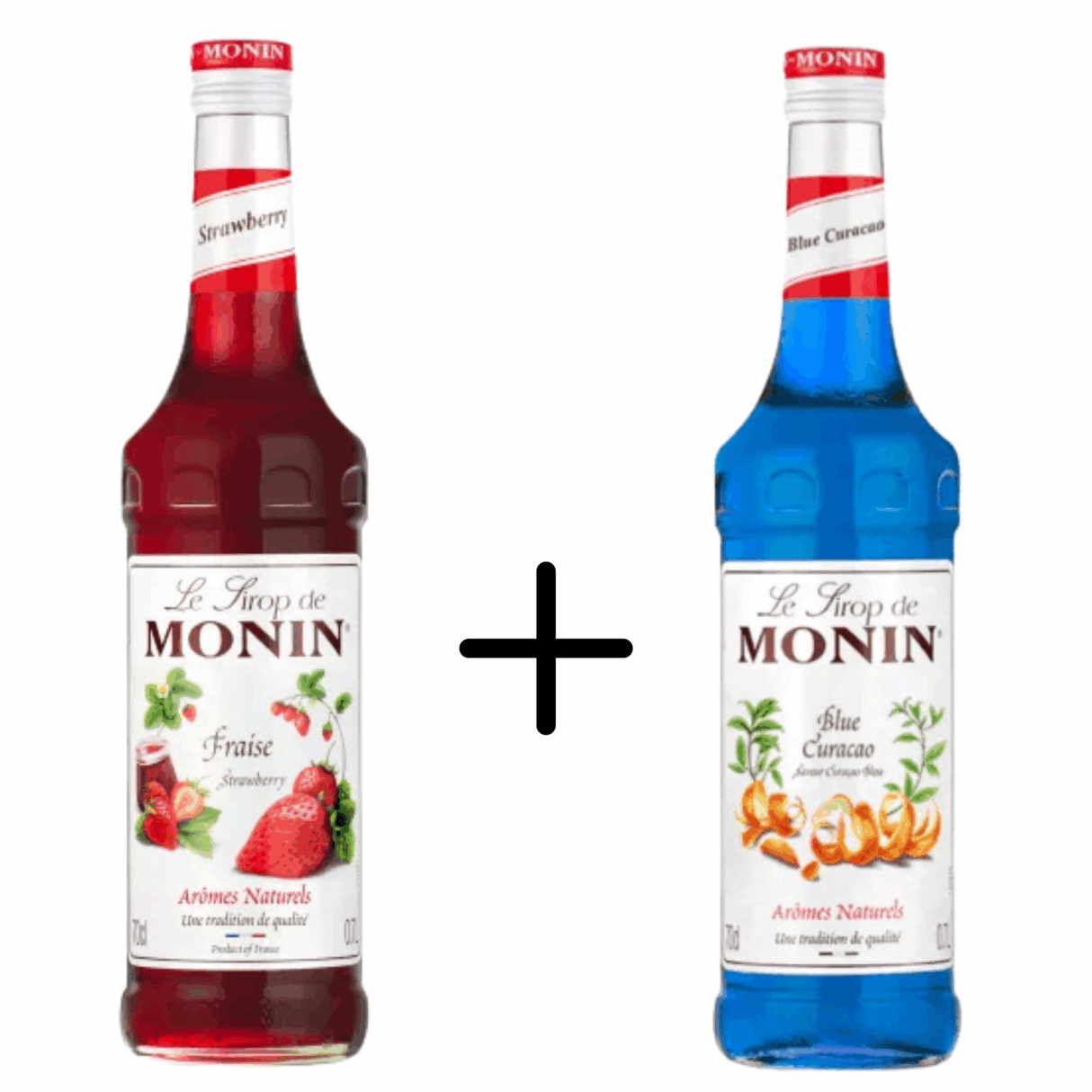 Sirop Monin fraise fraise + curaçao bleu