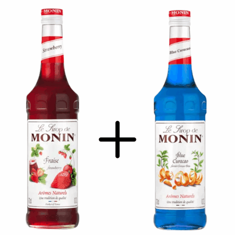 Sirop Monin fraise fraise + curaçao bleu