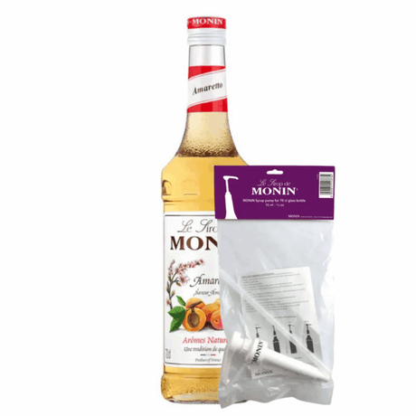 Sirop Monin amaretto (70 cl) + pompe à sirop (10ml)