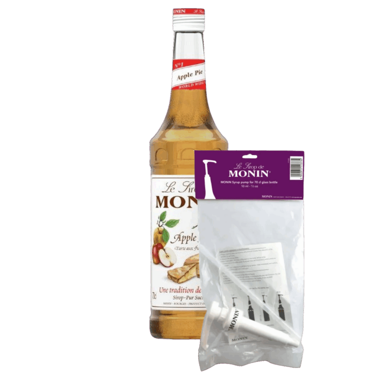 Tarte aux pommes au sirop Monin (70 cl) + pompe à sirop (10ml)