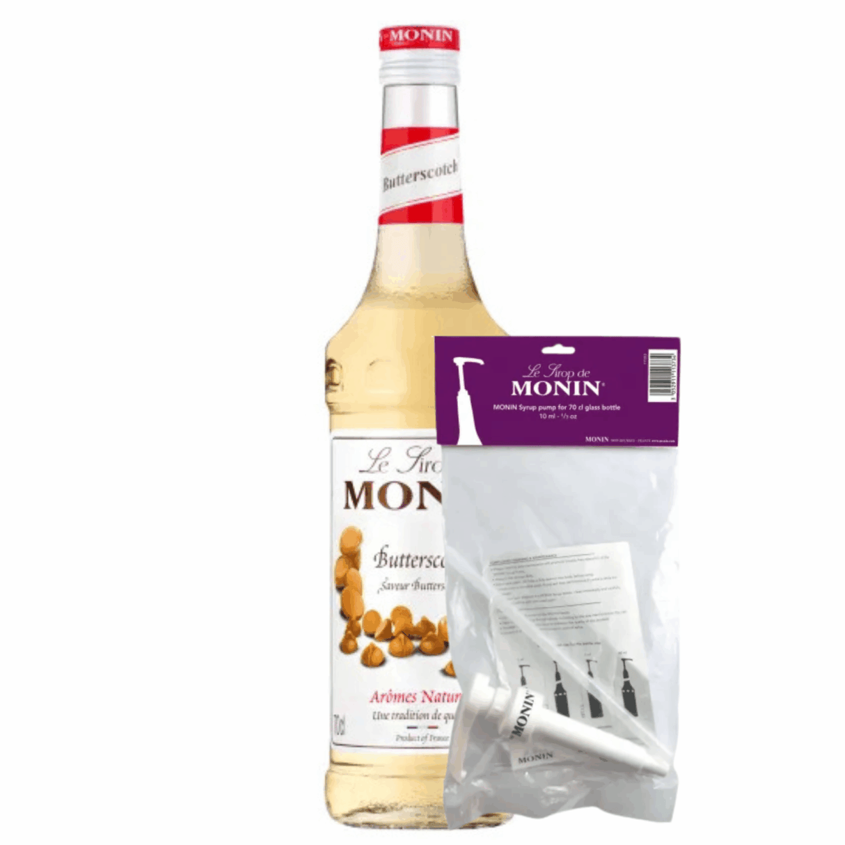 Sirop Monin caramel au beurre (70 cl) + pompe à sirop (10ml)