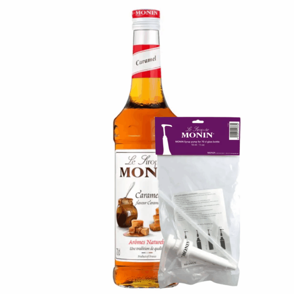 Sirop caramel Monin (70 cl) + pompe (10ml)
