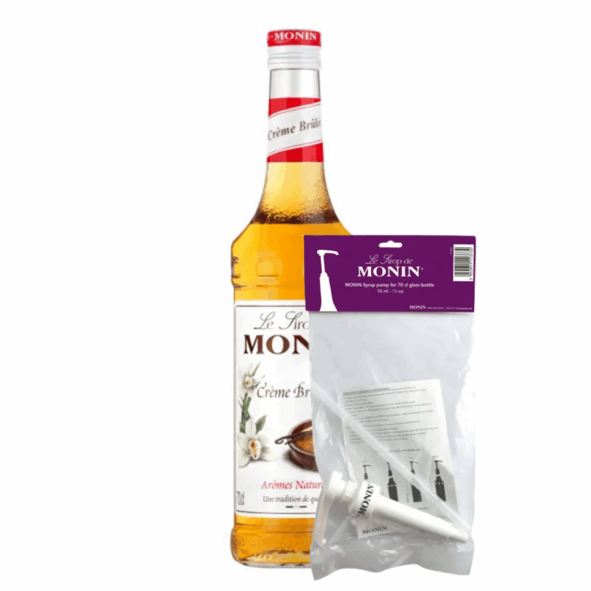 Crème brûlée au sirop Monin (70 cl) + pompe à sirop (10ml)