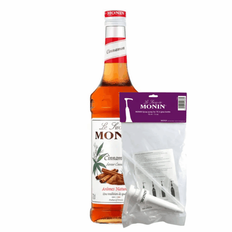 Sirop Monin cannelle (70 cl) + pompe à sirop (10ml)