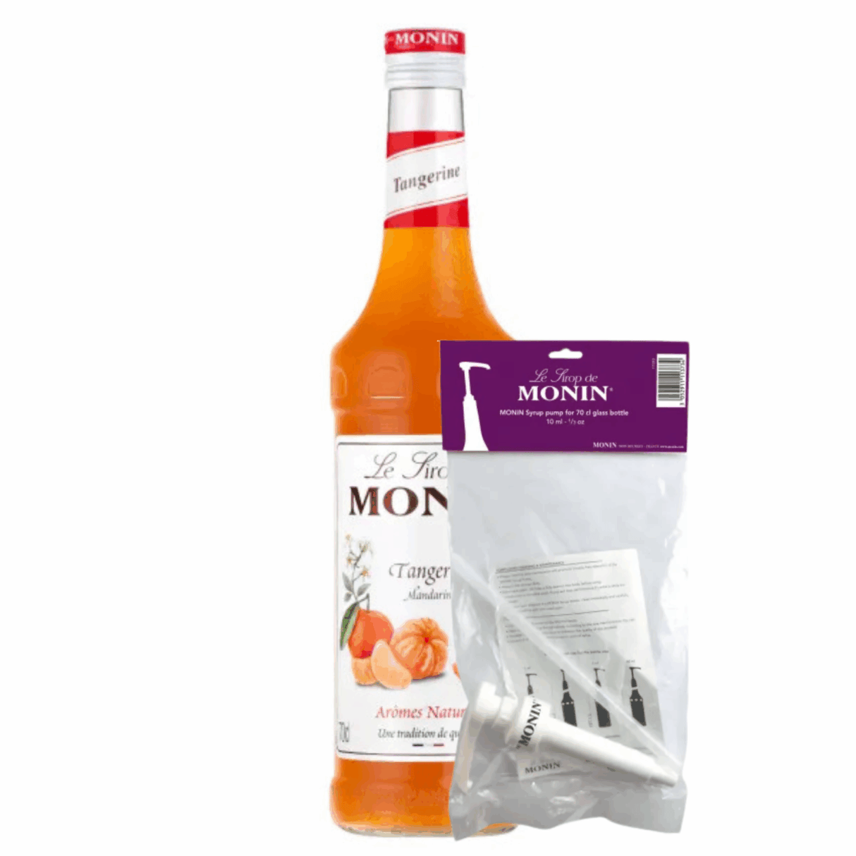 Sirop Monin orange (70 cl) + pompe à sirop (10ml)