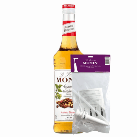 Sirop Monin noisette torréfiée (70 cl) + pompe à sirop (10ml)