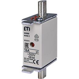 Fusible à lame Eti 16a - 500v din nh00c gg | 3 pièces