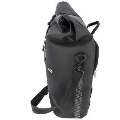 Newlooxs new looxs nyborg single - sacoche de vélo simple - sac à bandoulière amovible - compartiment pour ordinateur portable 13 pouces - polyester imperméable - 17 litres - noir